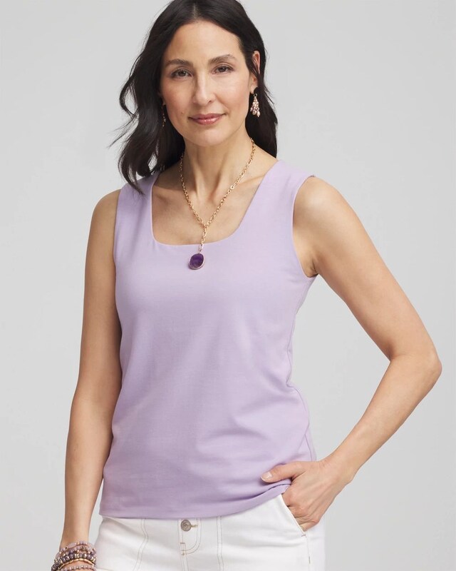 Contour Cotton Square Neck Tank